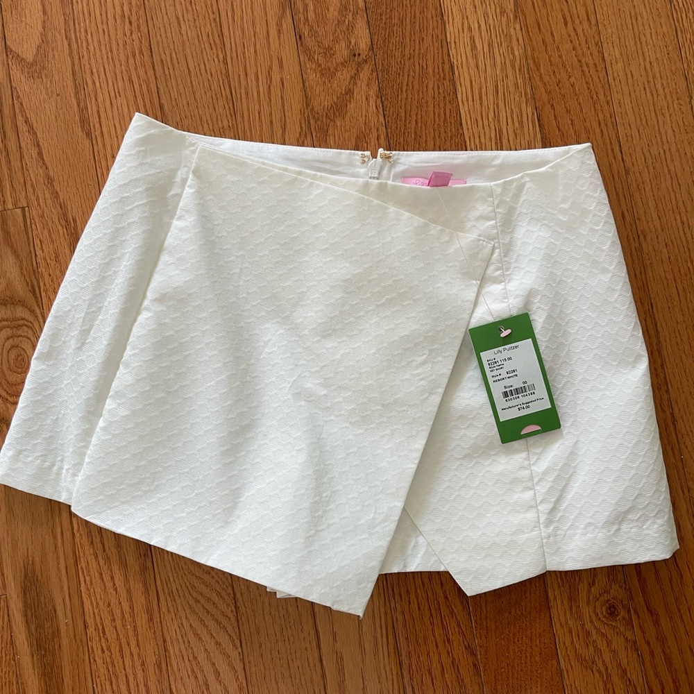 Lilly Pulitzer White Textured Skirt